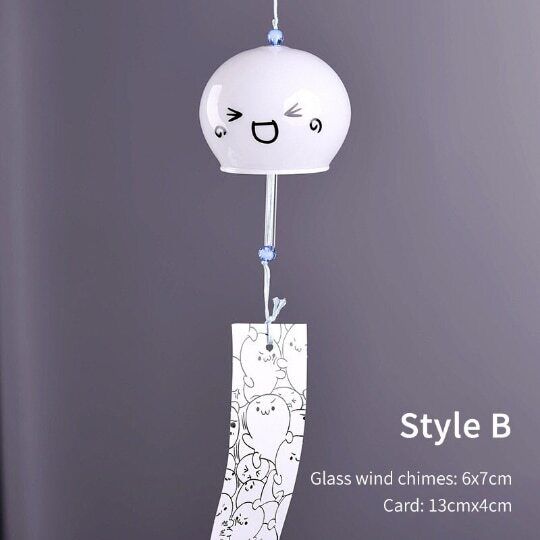 Glass Wishing Wind Chimes Cherry Blossom Courtyard Hanging Wind Chime
