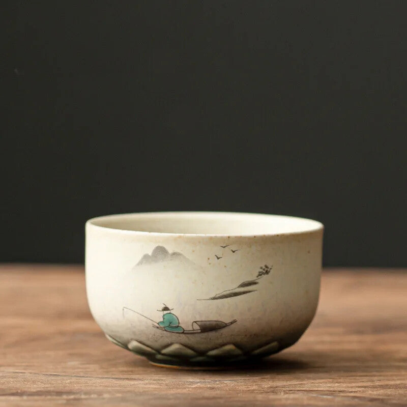 1pc 100ml Chinese Style Ceramic Teacup Coffee Cup Tea Bowl Set household Tea cup