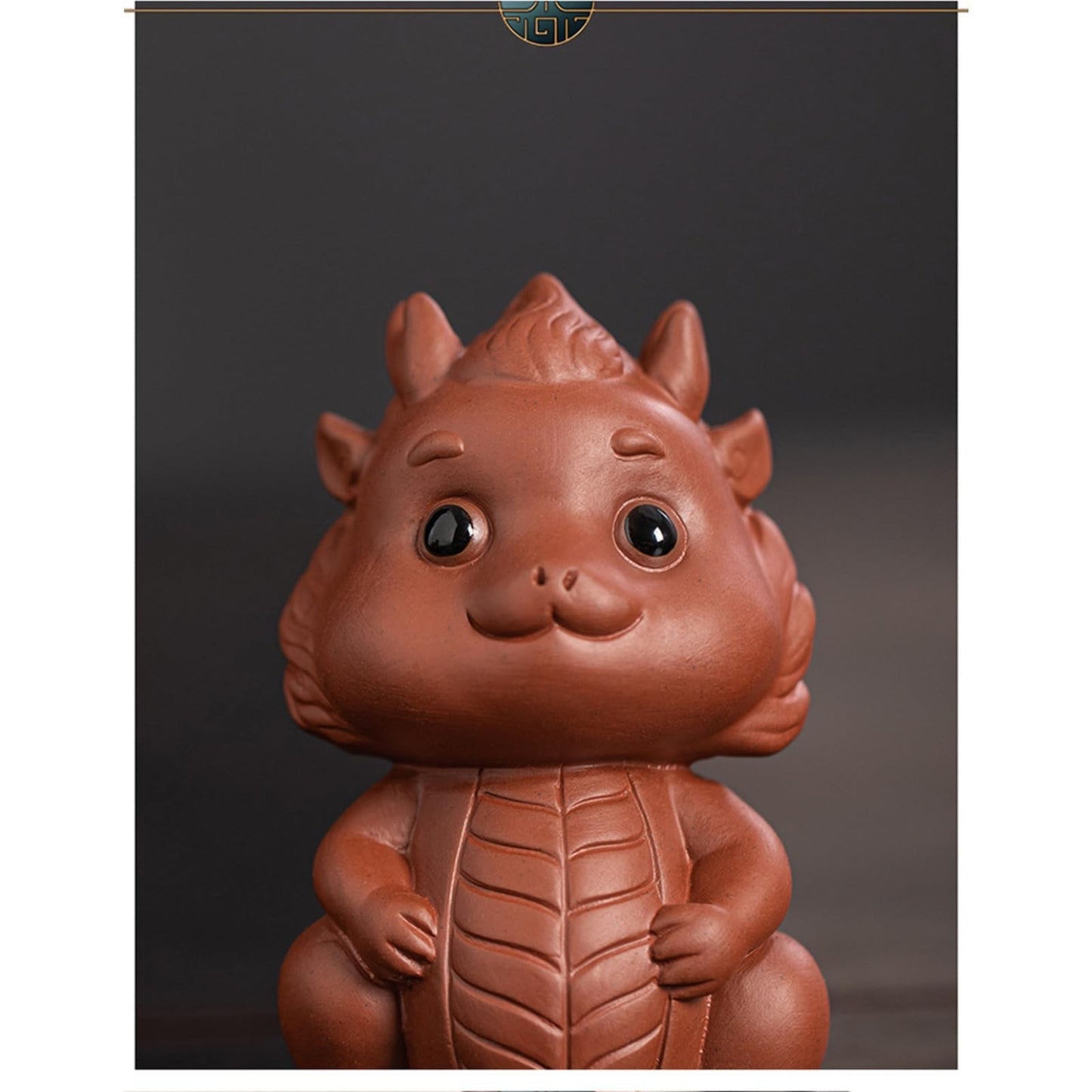 Chinese Mythical Purple Sands Tea Pet 8.4cm Kungfu Tea Table Decoration Tea Play