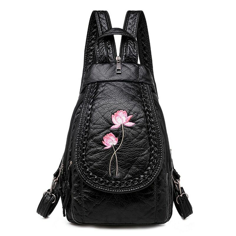 High Quality Backpack Women New Leather Backpack School Bag for Teenage Girls