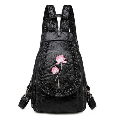 High Quality Backpack Women New Leather Backpack School Bag for Teenage Girls