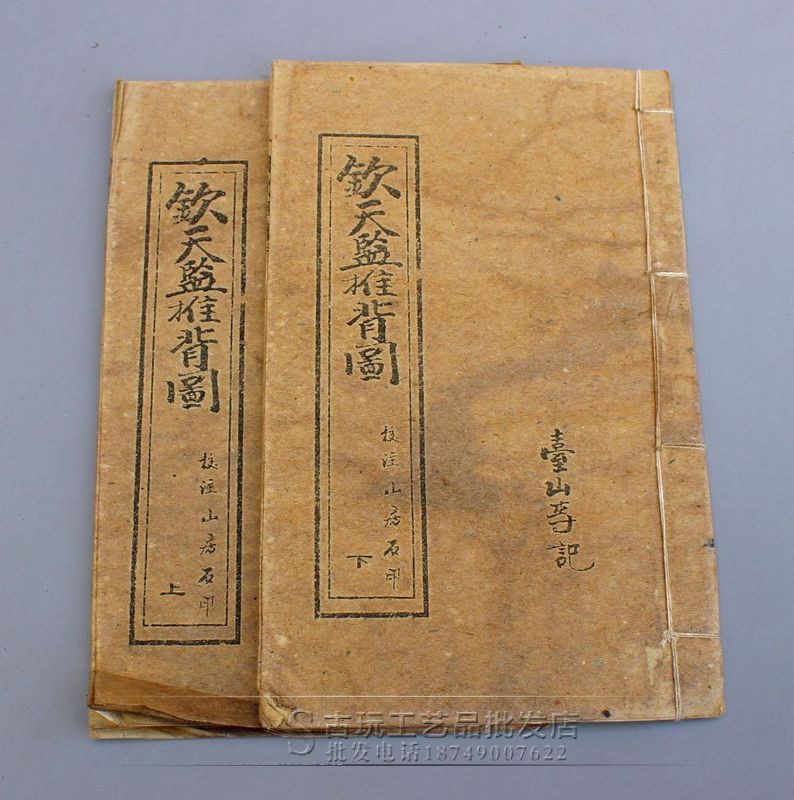Old Chinese Medical books "Qin Tianjian Pushing Back Map" 2 books set