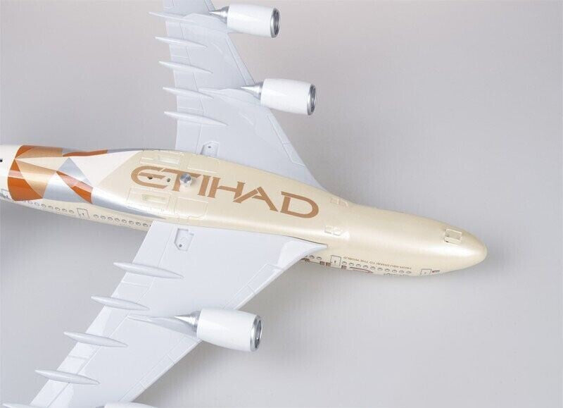 46CM 1:160 ETIHAD AIRBUS A380 Passenger Plane Landing Gear Resin Aircraft Model