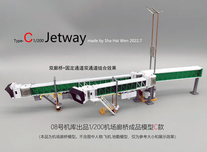 1/200 Airport Ground Service Aircraft Bridge Model Left+Fixed Access Ladder A+C