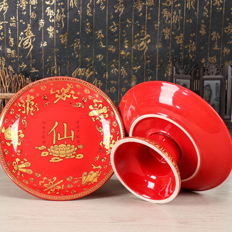 Xianjia High Foot Supply Tray Buddhist Hall Tribute Plate Supplies