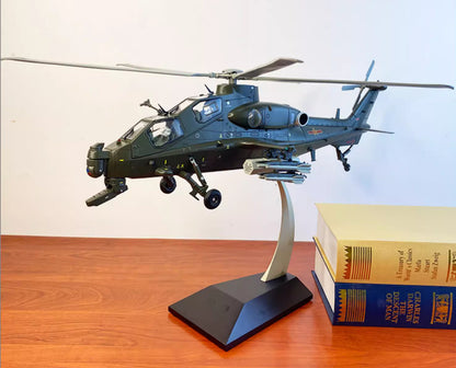 1:28 57CM China Z-10 Helicopter Plane Diecast Military Aircraft Airplane Model