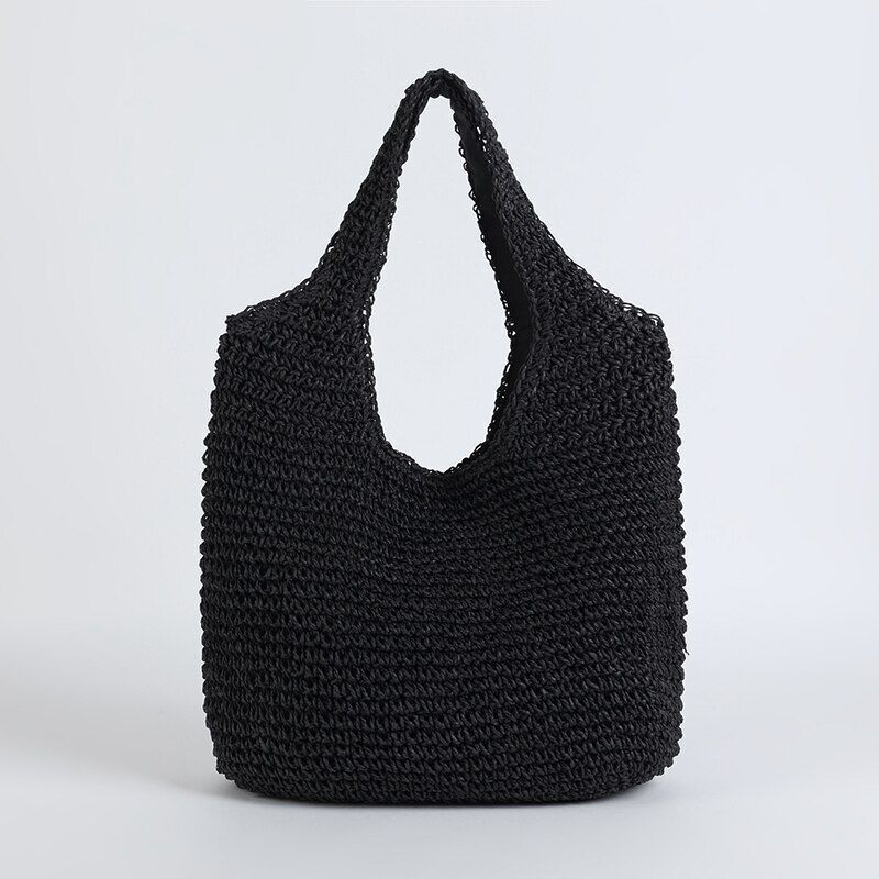 Women Beach Bag Woven Straw Party Shoulder Travel Luxury Tote Fashion Simple Big
