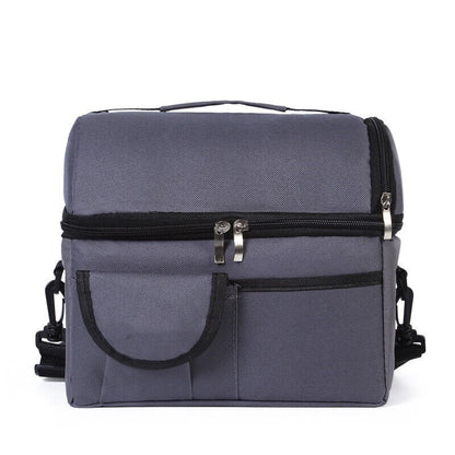 Insulation Pack Lunch Bag Double-layer Fresh-keeping Bag Picnic Pouch Ice Pack