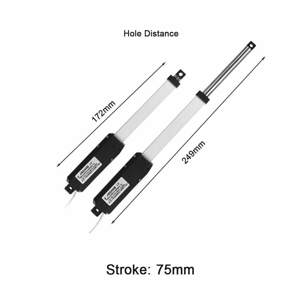 12V Linear Actuator Aluminum Alloy Small Electric Push Rod Mini Motor 25/50/75mm