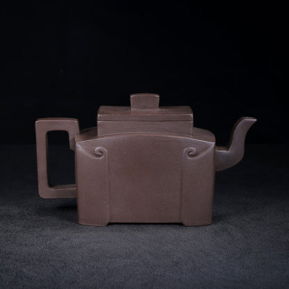 Chinese Yixing Zisha Clay Handmade Exquisite Teapot （四方 底款：阿曼陀室）