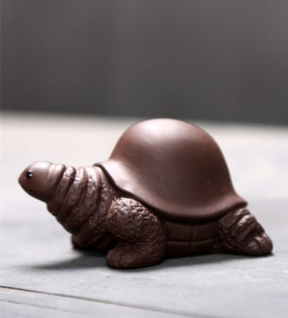 creative tea pet yixing zisha purple clay ornament tea play ox table decoration