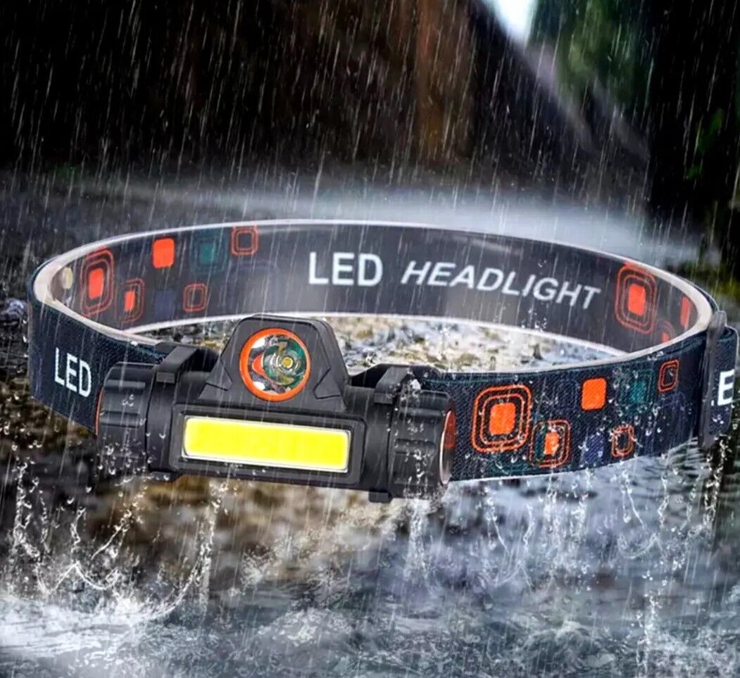 Lampara Linterna De Cabeza Impermeable Ajustable Rotable Sensor de Movimiento