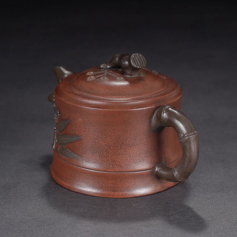 Chinese Yixing Purple Clay Teapot Zisha Ceramic Pine Bamboo Plum Blossom Teaware
