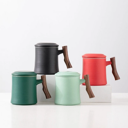 Ceramic Tea Cup with Infuser Coffee Tea Mug 380ml