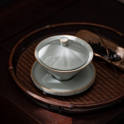 150ml Tradition Gaiwan Ceramic Teacup Bowl Kung Fu Tea Set Tea Ceremony Decorate