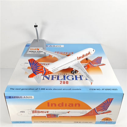 1:200 Inflight Indian AIRBUS A320 Passenger Airplane Diecast Aircraft Model