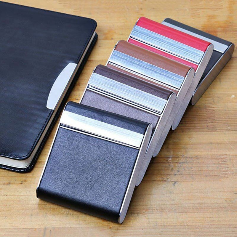 Leather Cigarette Case 20pcs Container Bank Card Box Tobacco Holder Mini Storage