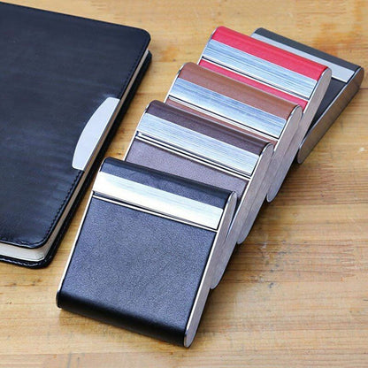 Leather Cigarette Case 20pcs Container Bank Card Box Tobacco Holder Mini Storage