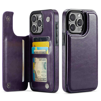 Magnetic Wallet Case for iPhone 16 15 14 13 12 Pro Max SE 2022 8 7 Card Slots