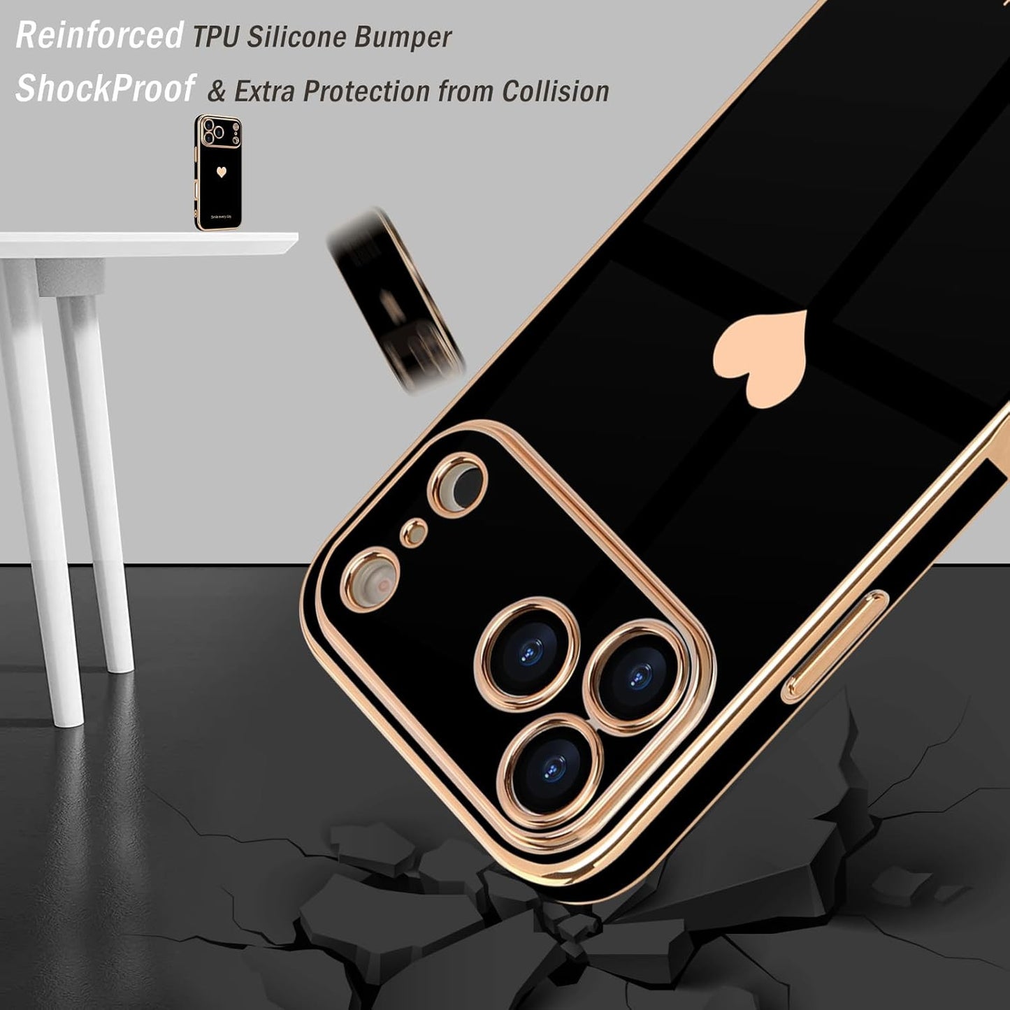 for Iphone 17 Pro Max Case with Screen Protector [2 Pack] Girl Women Cute Girly