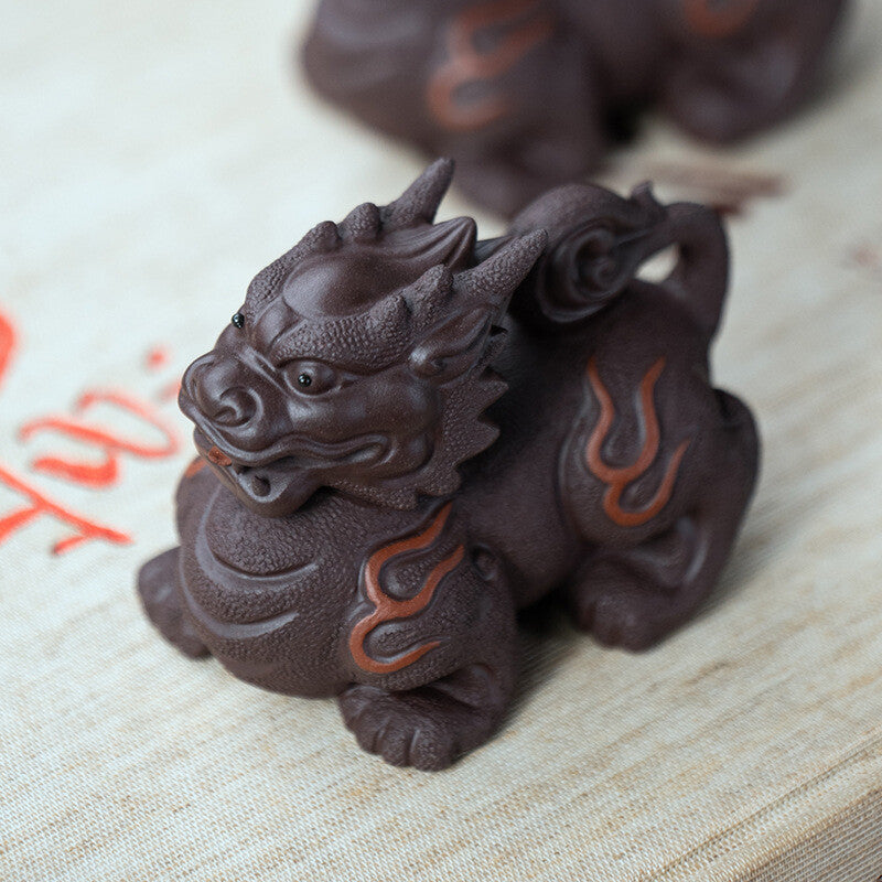 China Mascot Real Yixing Zisha Tea Pet House Warming Gift Wealth Bring Tea Play