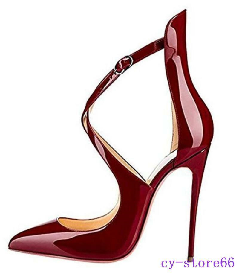 Womens Sexy Pumps Crose Strap Strappy High Heels Pointed Toe Sandals US4.5-11.5