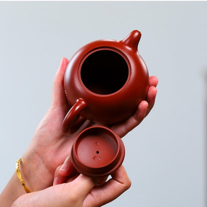 Chinese tea pot marked character carved real yixing zisha clay master pot 280ml