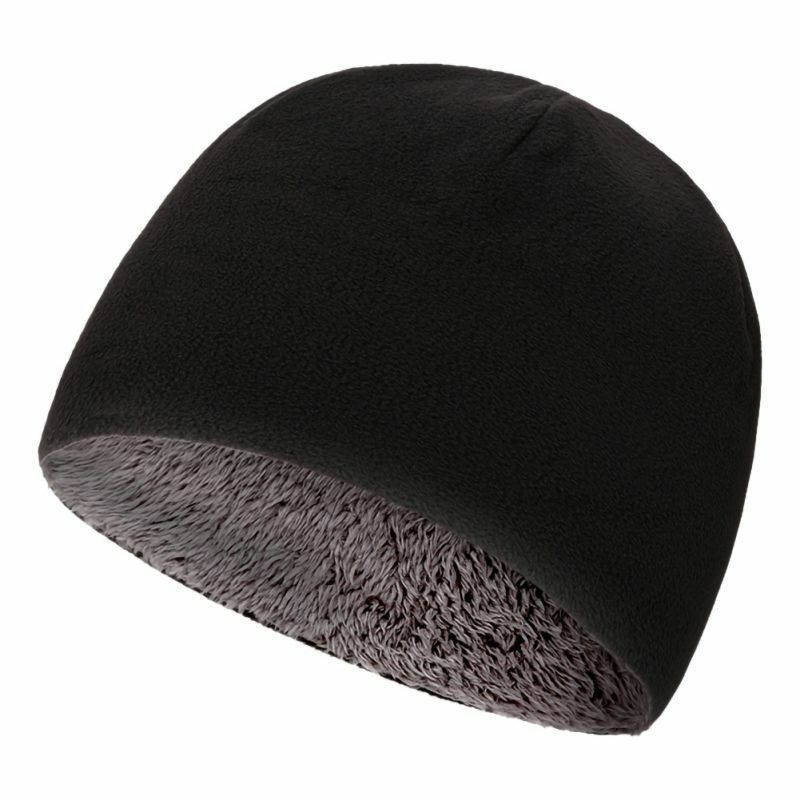 Fleece Hat Winter Warm Velvet Thick Hooded Cap Windproof Cycling Sports Running