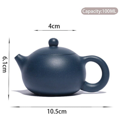 4.13" Yixing Handmade Purple Clay Teapot Ball Shaped Xishi Tea Pot Zisha Tea Set