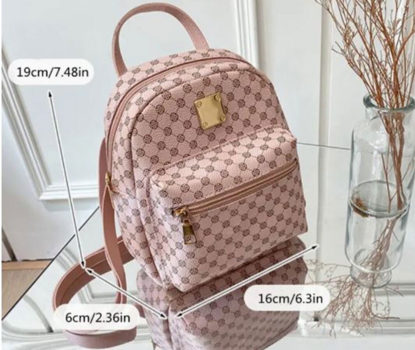 New Sexy Girls Tan Designer Backpack Tote Handbag Purse or Computer Bag-
