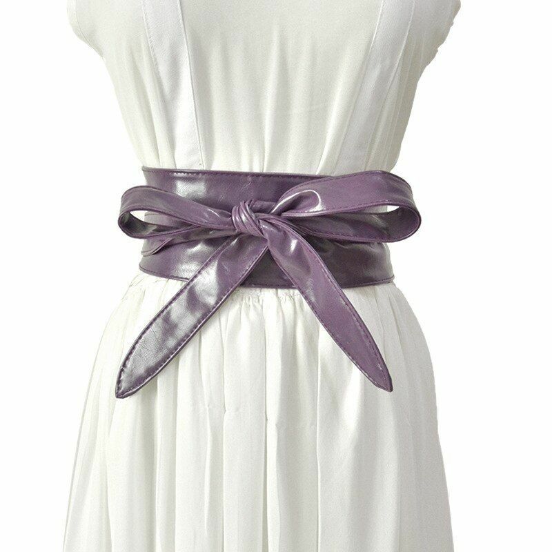 Women Corset Belt Ladies Wide Leather Waistbands Fashion Dress High Waist Wrap