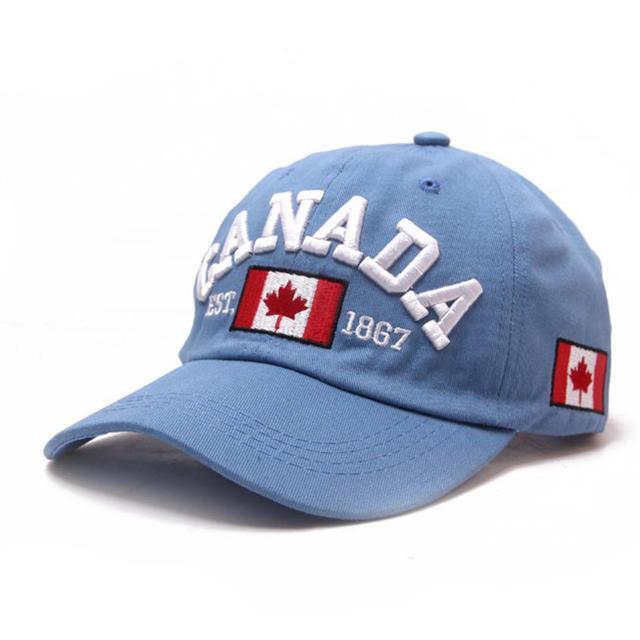 Canada Winter Cap Beanie Knitted Embroidered Canadian Flag Maple Leaf Emblem Hat