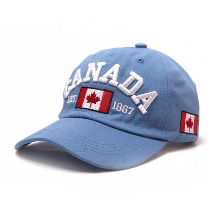Canada Winter Cap Beanie Knitted Embroidered Canadian Flag Maple Leaf Emblem Hat