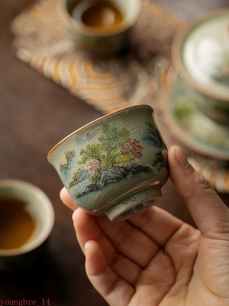 Jingdezhen Old Pottery Single Cup Handmade Master Tea Tasting Cup Kung Fu Cup