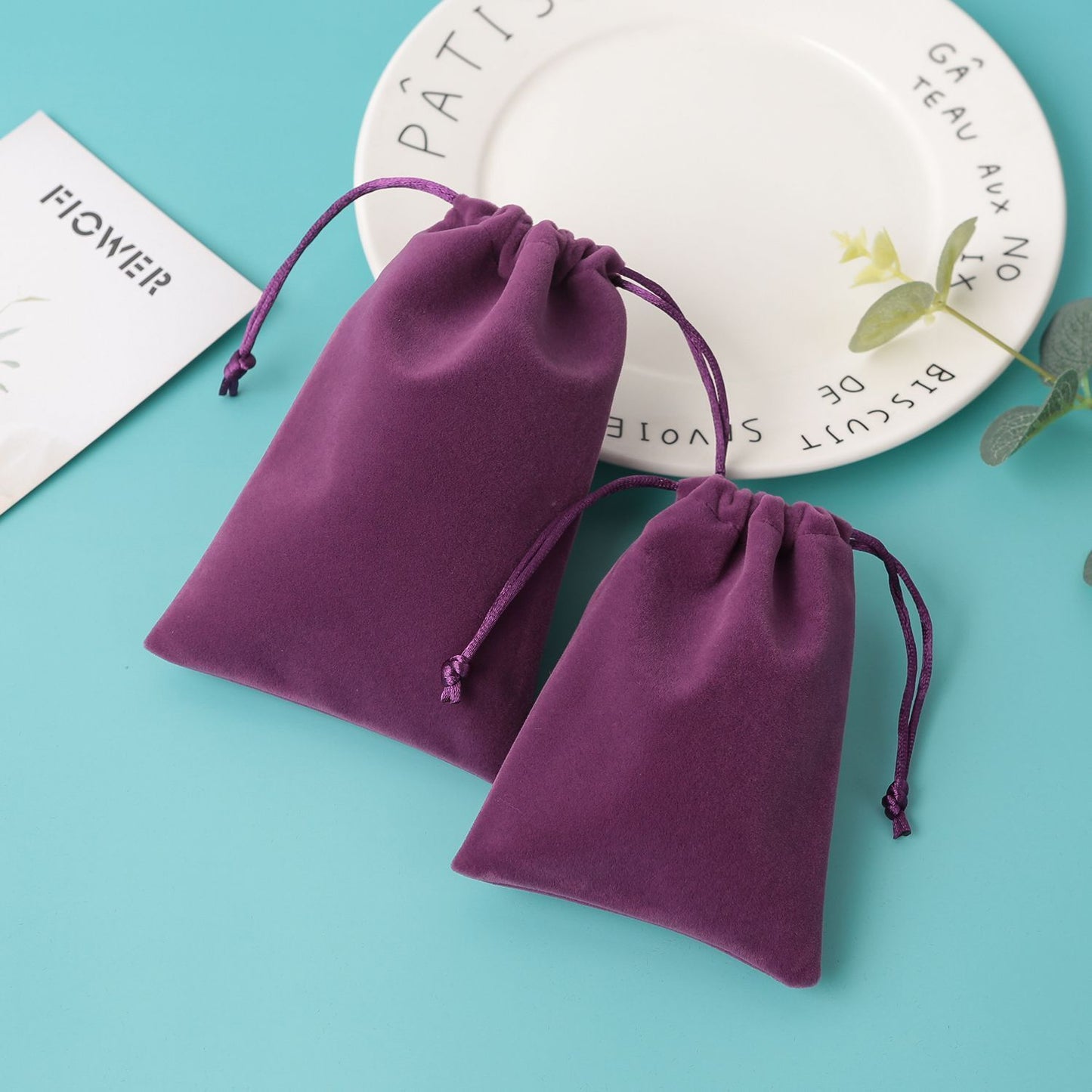 Jewelry Pouches 5Pcs Velvet Gift Packing Drawstring For Wedding Party Candy Bags