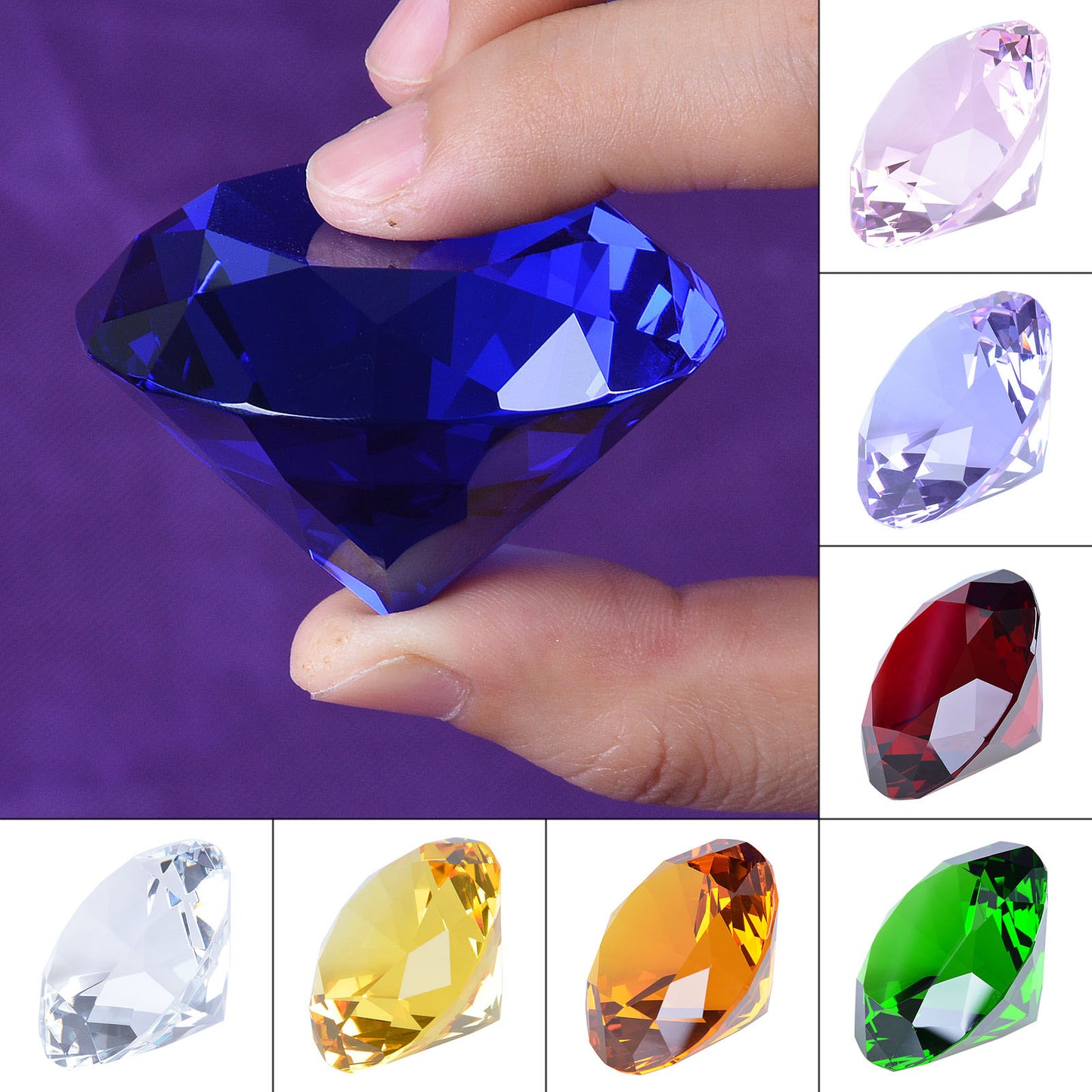 50mm Crystal Paperweight Glass Art Large Giant Diamond Decor Centerpiece Gifts