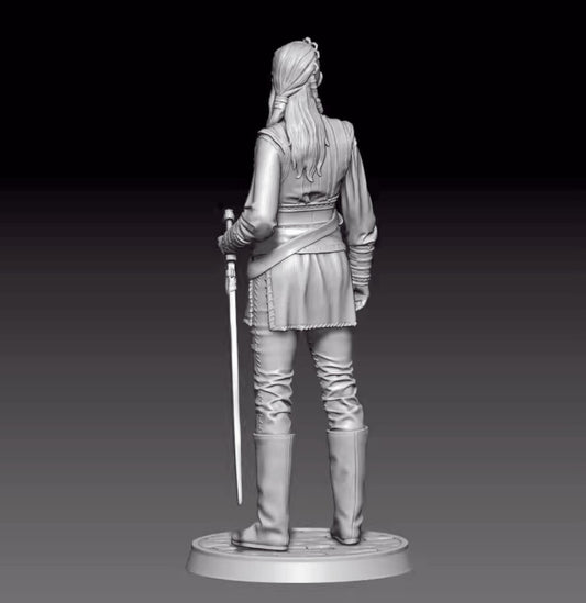 1/24 resin figure model 3D printing of Viking female warriors unassembled