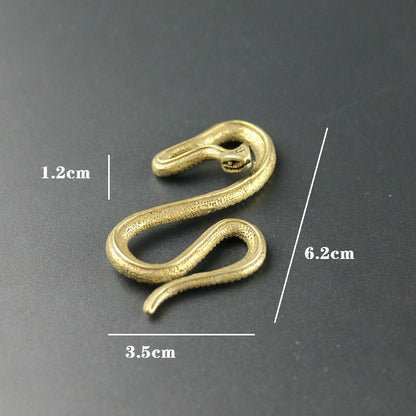 Chinese old bronze handmade Snake Statue figure Tea Pet scene home decoration