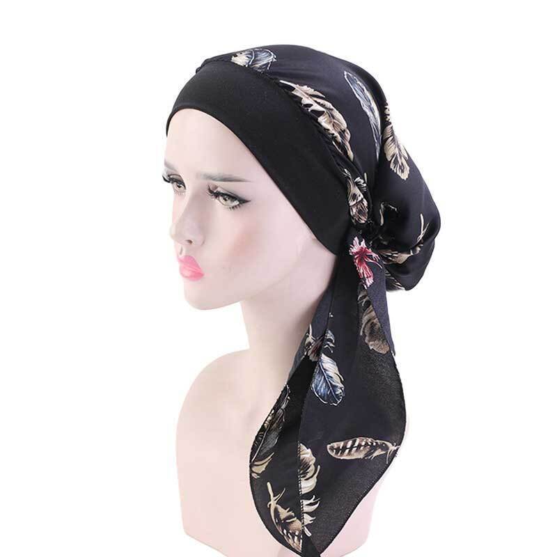Womens Muslim Hijab Cancer Chemo Hat Turban Hair Loss Head Wrap Scarf Bandana*US