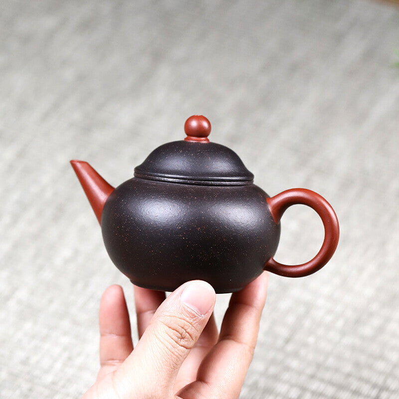 120ml Chinese Pottery Zisha Tea Pot Black Galaxy Clay Exquisite Two Color Teapot