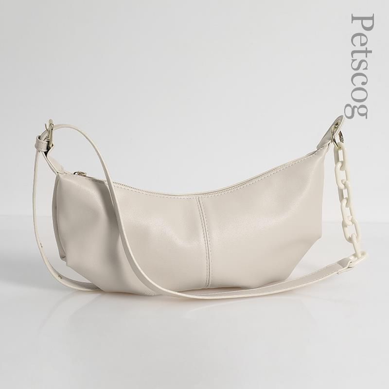 Soft Leather Handbags Vintage Crossbody Bags Solid Chains Shoulder Bag 34*13*9CM