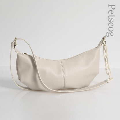 Soft Leather Handbags Vintage Crossbody Bags Solid Chains Shoulder Bag 34*13*9CM