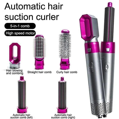 Hair Dryer Brush Hair Styler,5 in 1 Hot Air Brush Set, Automatic Hair Curling