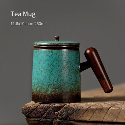 Ceramic Tea Infuser Cup Green Tea Cup 260ml