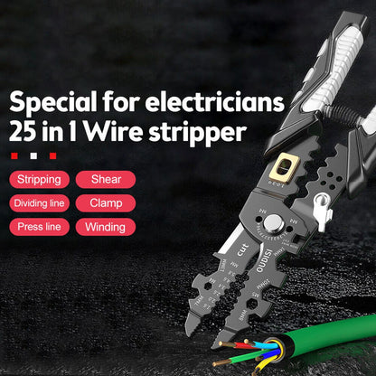 25 In 1 Wire Strippers Needle Nose Pliers Crimping Pliers Multifunctional Tool a