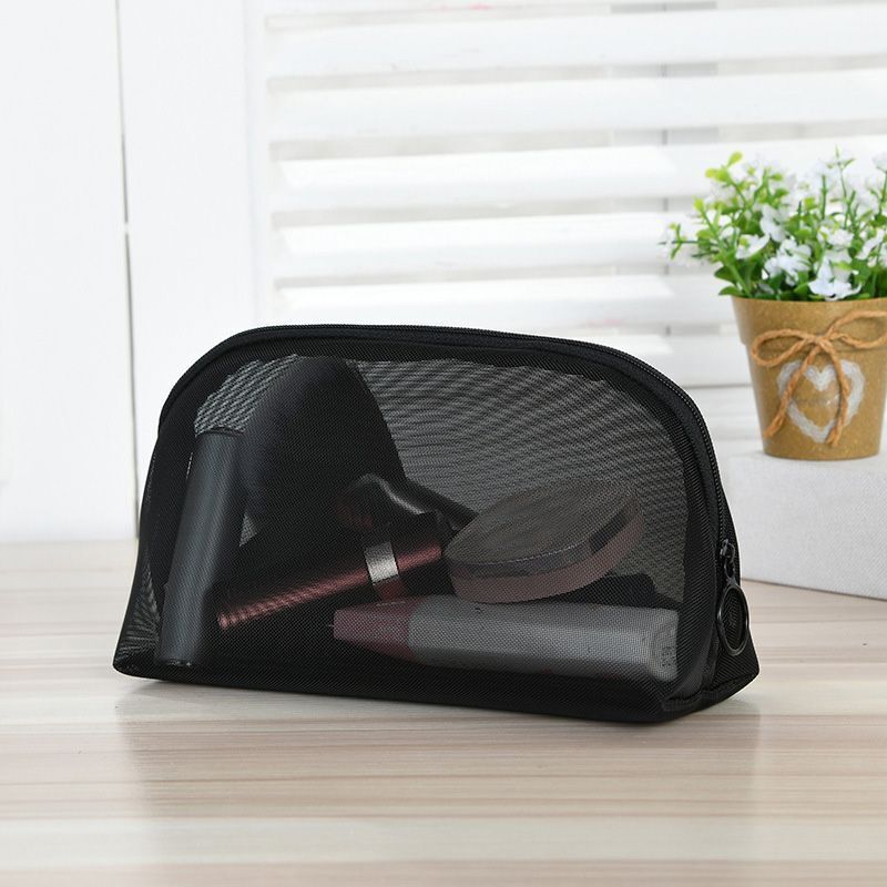 Mesh Transparent Makeup Bag Travel Cosmetic Bag Organizer Case Wash Toiletry Bag