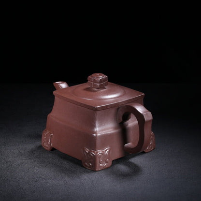 Chinese Yixing Zisha Clay Handmade Exquisite Teapot（：四方清影 底款：徐汉棠）