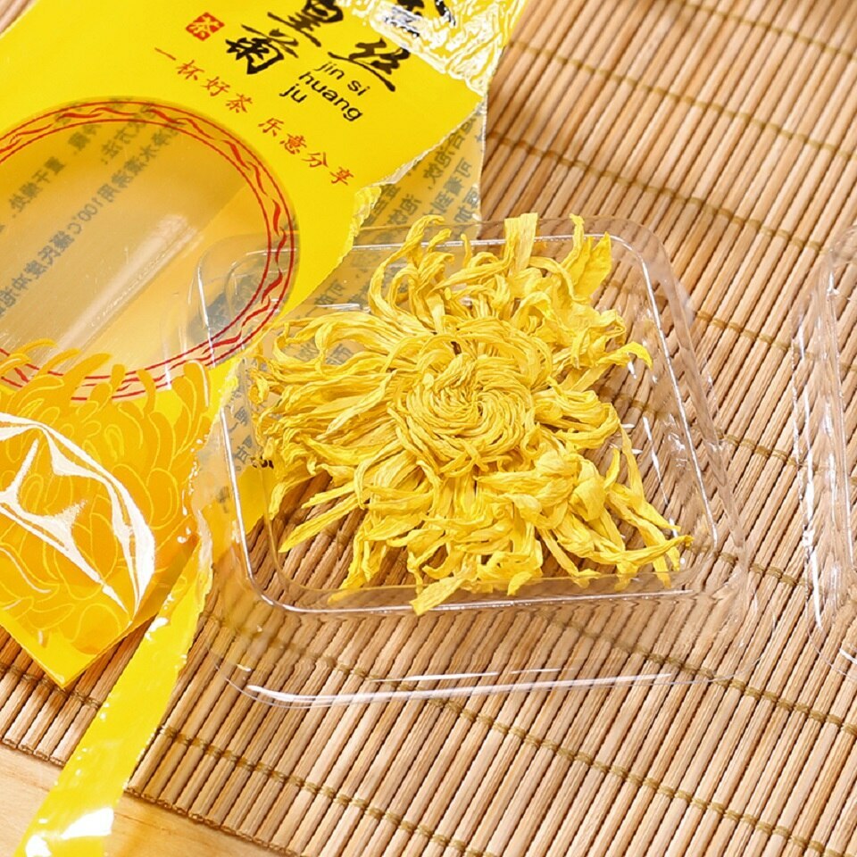 Premium Chrysanthemum Tea Gold Silk Healthy Flower Floral Herbal Tea 100 Pcs