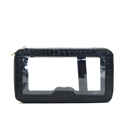 Crocodile Leather Travel Bag Fashion Waterproof Clear Makeup Storage Bag Zipper