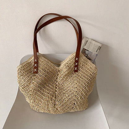 Weave Tote Bag Female Bohemian Shoulder Bags Women Handbags Lady Travel Bags